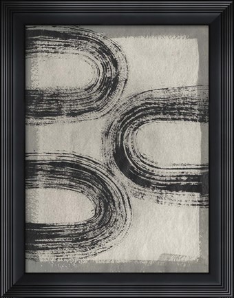 Framed Grey Linear Path III Print