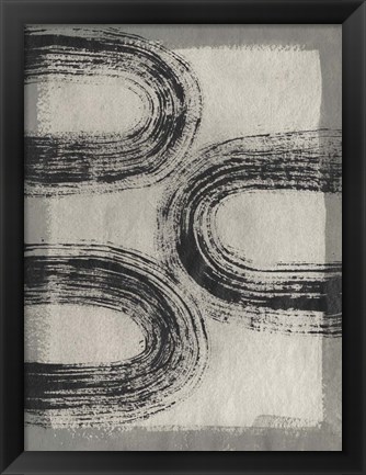 Framed Grey Linear Path III Print
