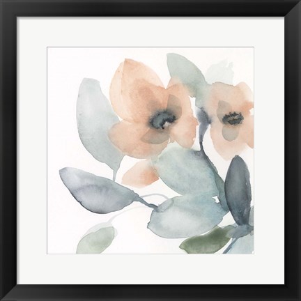 Framed Water and Petals I Print