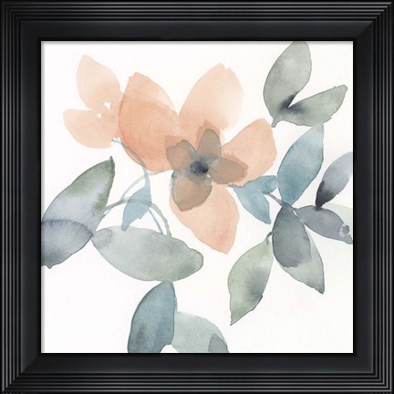 Framed Water and Petals III Print