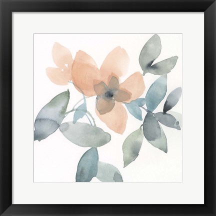 Framed Water and Petals III Print