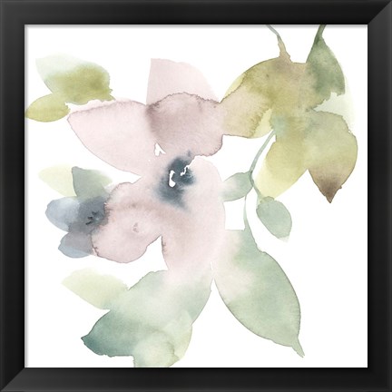 Framed Sweet Petals and Leaves IV Print