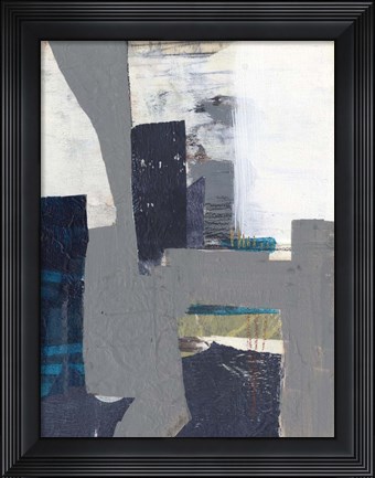Framed Teal Inset I Print