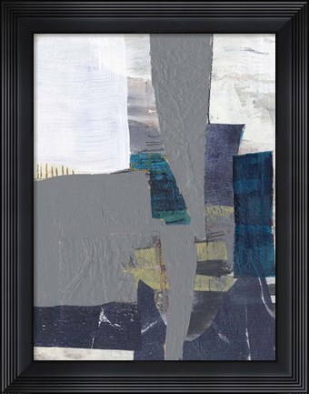 Framed Teal Inset II Print