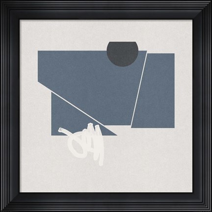 Framed Blue Felt I Print