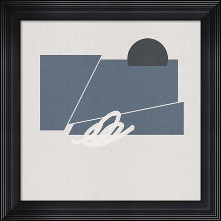 Framed Blue Felt III Print