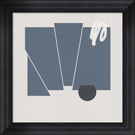 Framed Blue Felt IV Print