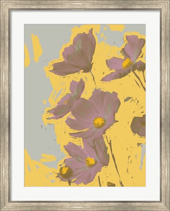 Framed Pop Art Floral I Print