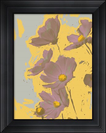Framed Pop Art Floral I Print