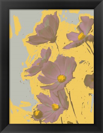 Framed Pop Art Floral I Print