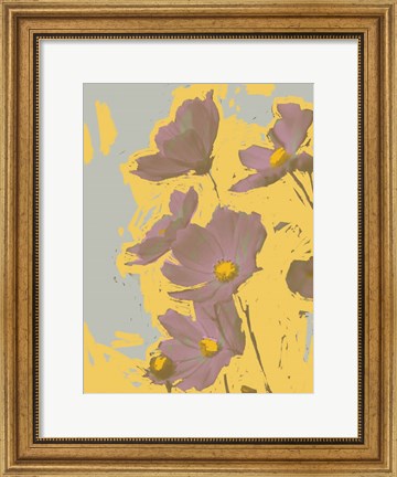 Framed Pop Art Floral I Print