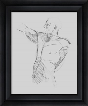 Framed Male Torso Sketch IV Print