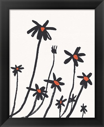 Framed Young Coneflowers I Print