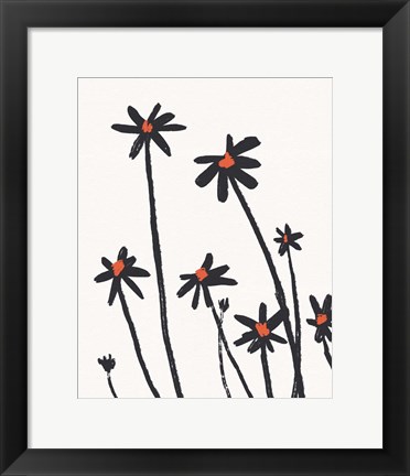 Framed Young Coneflowers II Print