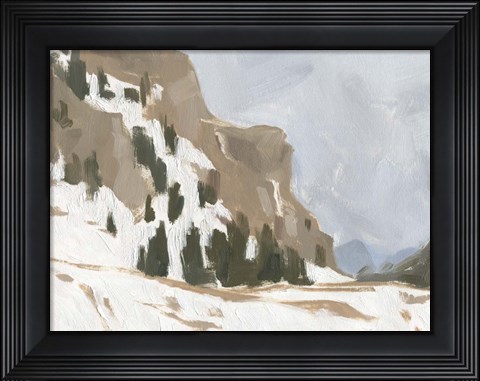 Framed Snowy Rise I Print