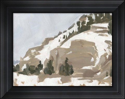 Framed Snowy Rise II Print