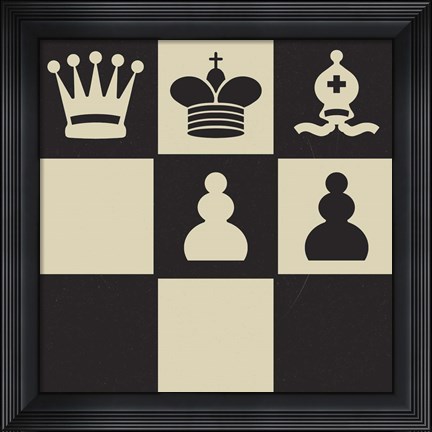 Framed Chess Puzzle I Print