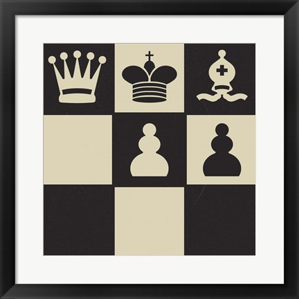 Framed Chess Puzzle I Print