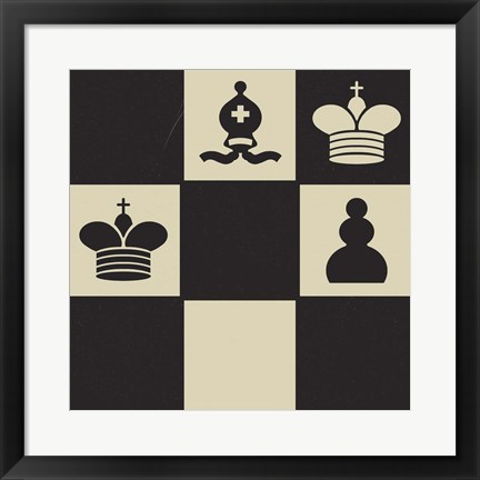 Framed Chess Puzzle II Print