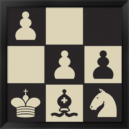 Framed Chess Puzzle III Print