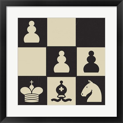 Framed Chess Puzzle III Print