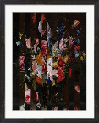 Framed Masked Flemish Bouquet I Print