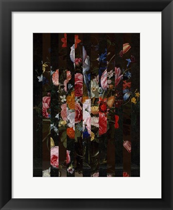 Framed Masked Flemish Bouquet I Print