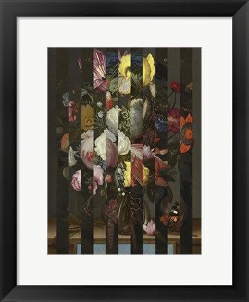 Framed Masked Flemish Bouquet II Print