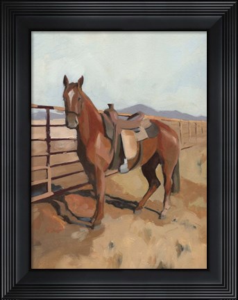 Framed Range Horse II Print