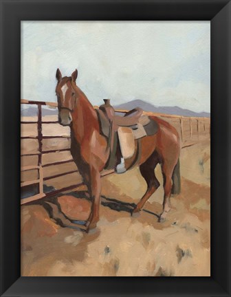 Framed Range Horse II Print