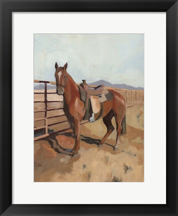 Framed Range Horse II Print