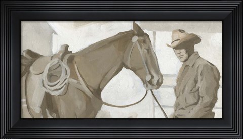 Framed Work Friends I Print