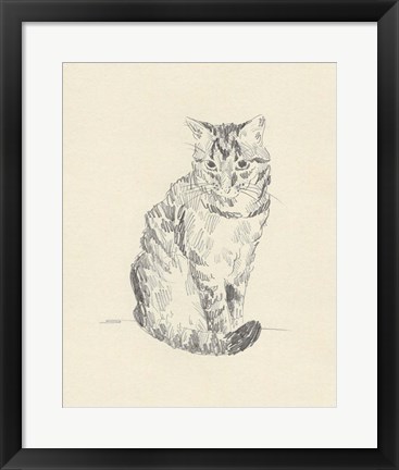 Framed House Cat I Print