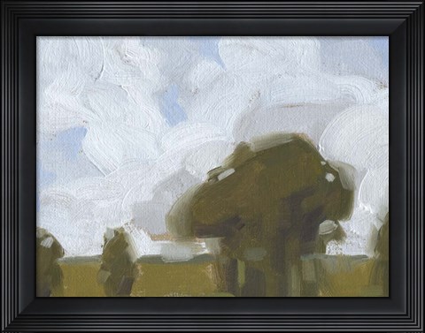 Framed Brushy Summer Sky I Print