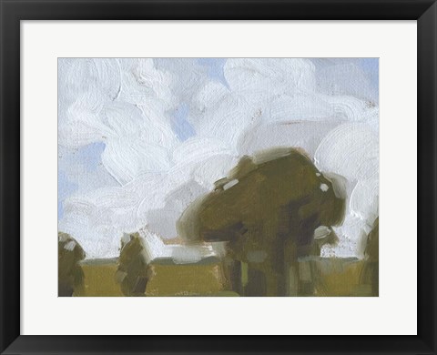 Framed Brushy Summer Sky I Print