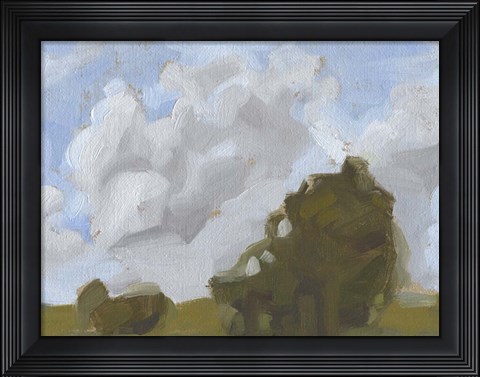 Framed Brushy Summer Sky II Print