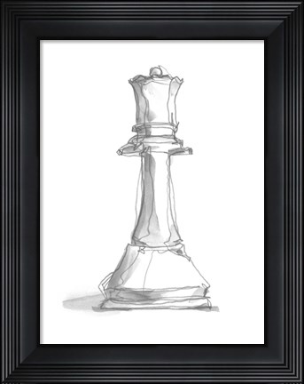 Framed Chess Piece Study III Print
