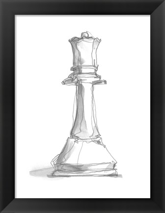 Framed Chess Piece Study III Print