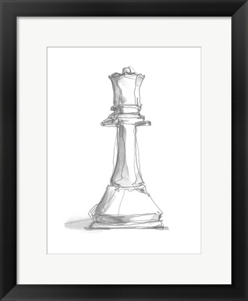 Framed Chess Piece Study III Print