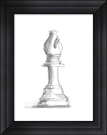 Framed Chess Piece Study IV Print