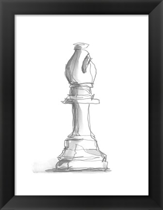 Framed Chess Piece Study IV Print