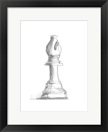 Framed Chess Piece Study IV Print