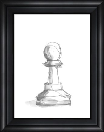 Framed Chess Piece Study VI Print