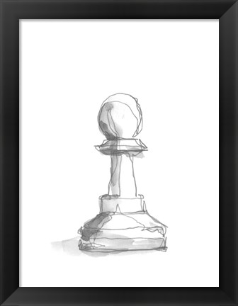 Framed Chess Piece Study VI Print