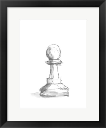 Framed Chess Piece Study VI Print