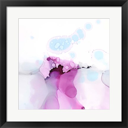 Framed Fluid Magenta I Print