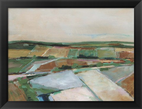 Framed Pastel Fields II Print