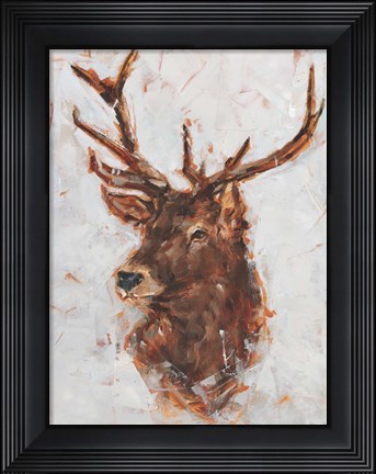 Framed Stag Study I Print