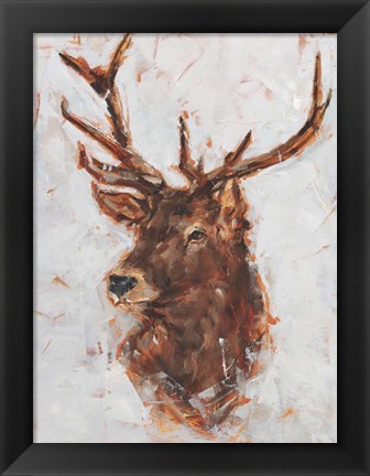 Framed Stag Study I Print