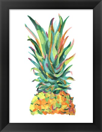 Framed Bright Pop Pineapple I Print